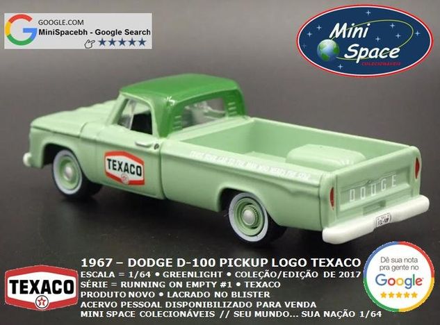 Greenlight 1967 Dodge D-100 Pickup Logo Texaco 1/64