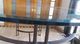 Mesa de Jantar Oval Ferro com Tampo Vidro 12mm Bisote de 2 Cm